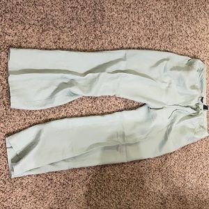 Green linen pants